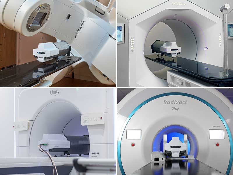Delta4 measurement phantoms in use with TrueBeam, Halcyon, Unity and Radixact.